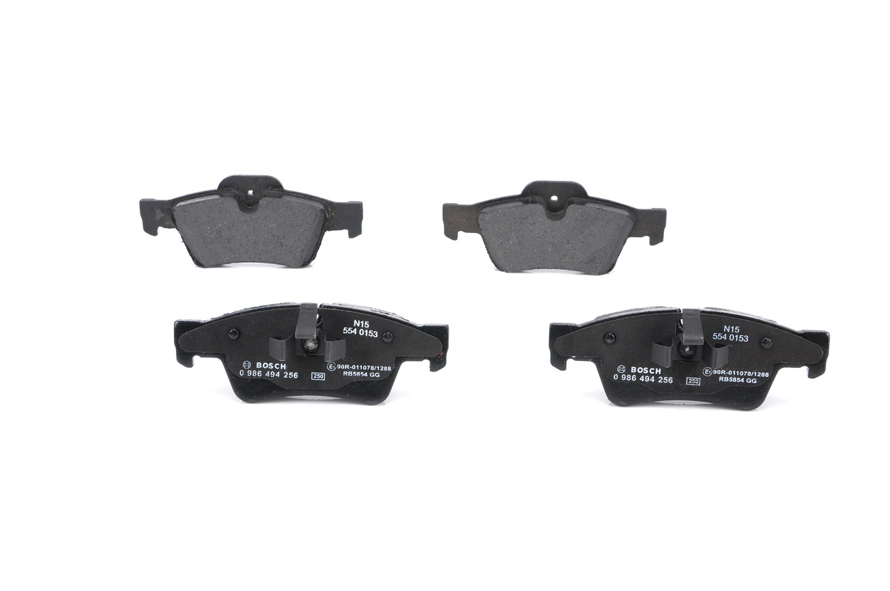 Brake Pad Set, disc brake - 0986494256 BOSCH - A0044205220, A0084205320, A1644201520